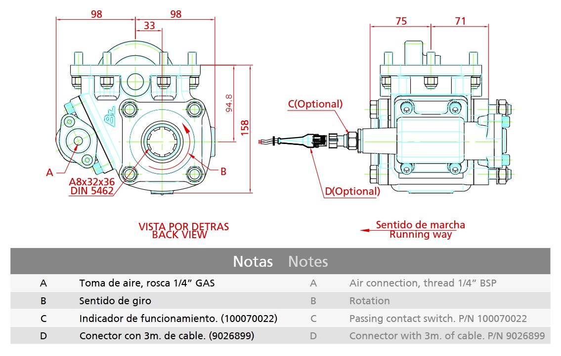 Toma de Fuerza Eaton Serie 6109 Lateral - Imagen 2