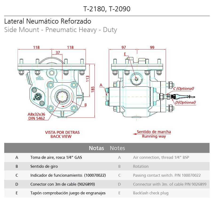 Toma de Fuerza Vb Mack T2180 Reforzado - Imagen 2
