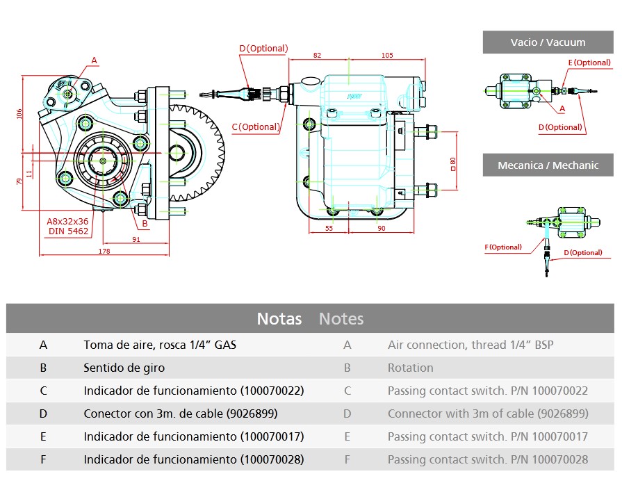 Toma de Fuerza Vb Hino RE61-RE62 - Lateral de vacío - Imagen 2