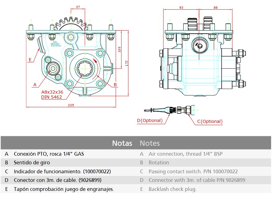 Toma de Fuerza Vb Fuller FTS 1608LI 8 Ref. 86 - Imagen 2