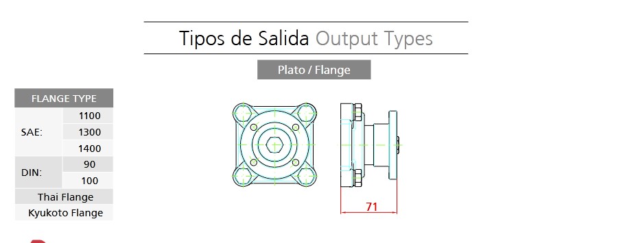 Toma de Fuerza Mitsubishi M038S6 2 Piñones (65%) - Imagen 3